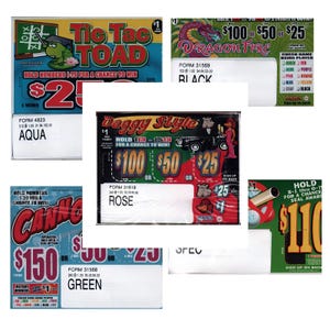 Pull Tab Tickets - Hard Card Tickets - Game - 5 Pack Mixed Titles