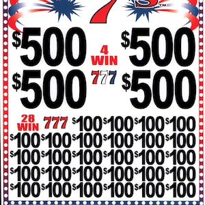 CashPot 7&#39;s Jar Ticket: 6,100 Count - Amusement Only