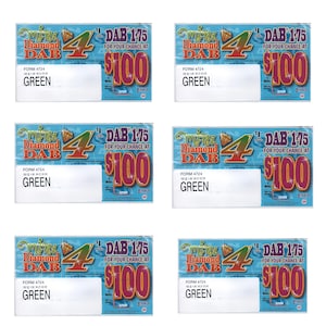 Pull Tab Tickets - Hard Card - Game - 6 Pack - Mini Diamond Dab 4 - 152 ct ea