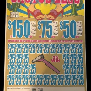 Cactus Legs - Jar Ticket - Pull Tab Ticket - Ticket for Amusement Purposes Only
