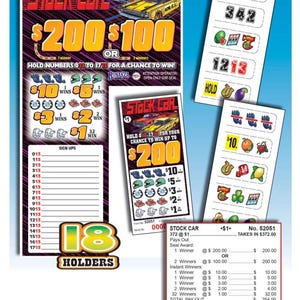 Pull Tab Ticket - Hard Card Tickets - Game - Stock Car
