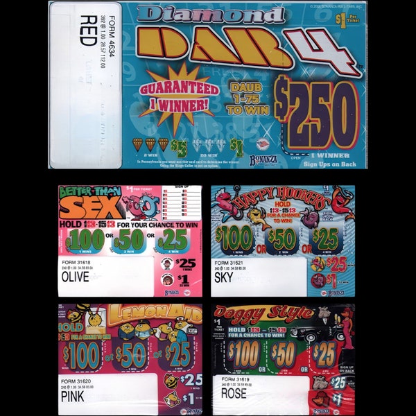 5 Pack - Small Games - Pull Tab Ticket - Ticket for Amusement purpose only