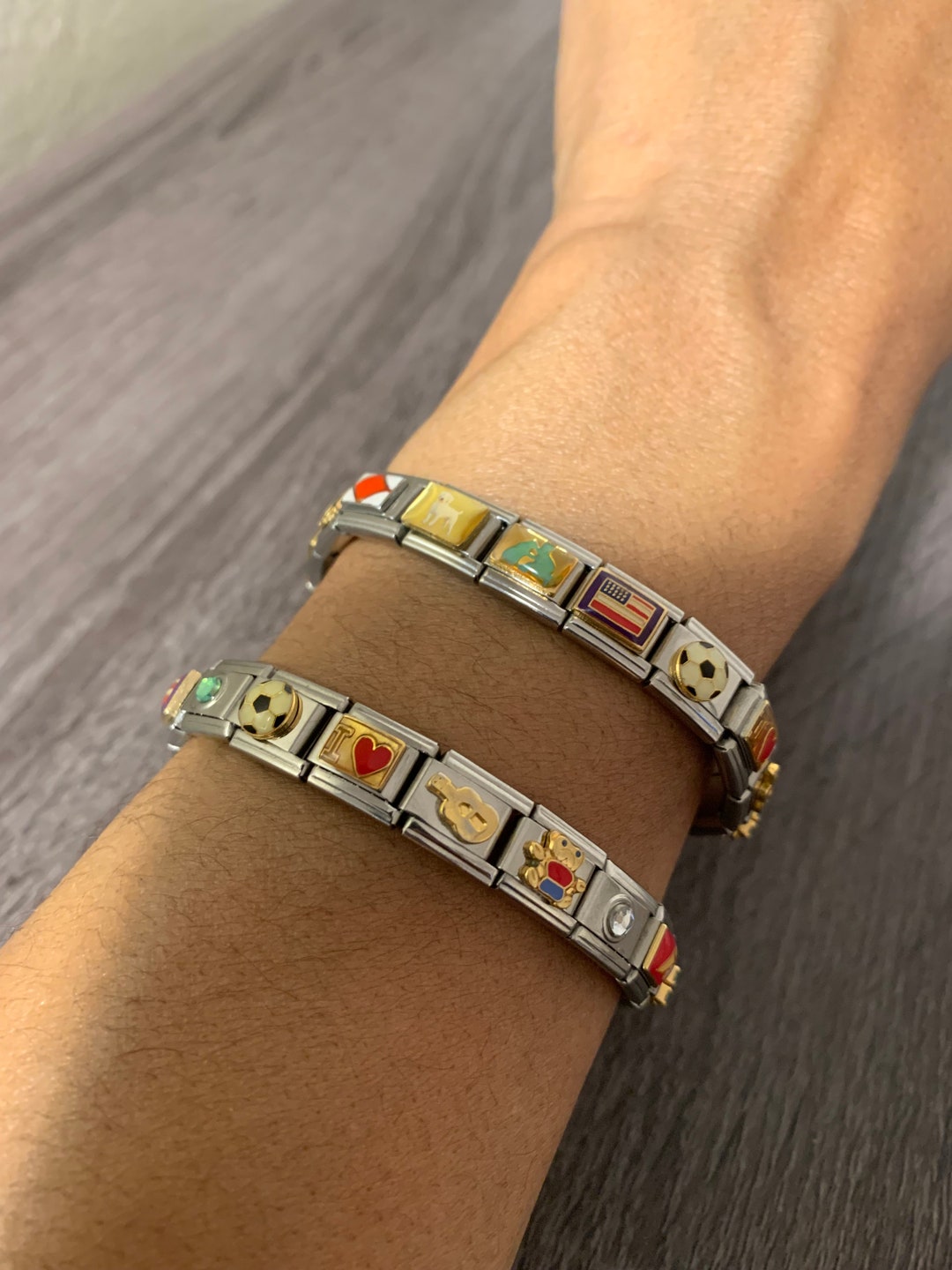 Vintage Italian Charm Bracelet, Mystery Italian Bracelet, Jewelry, Gift