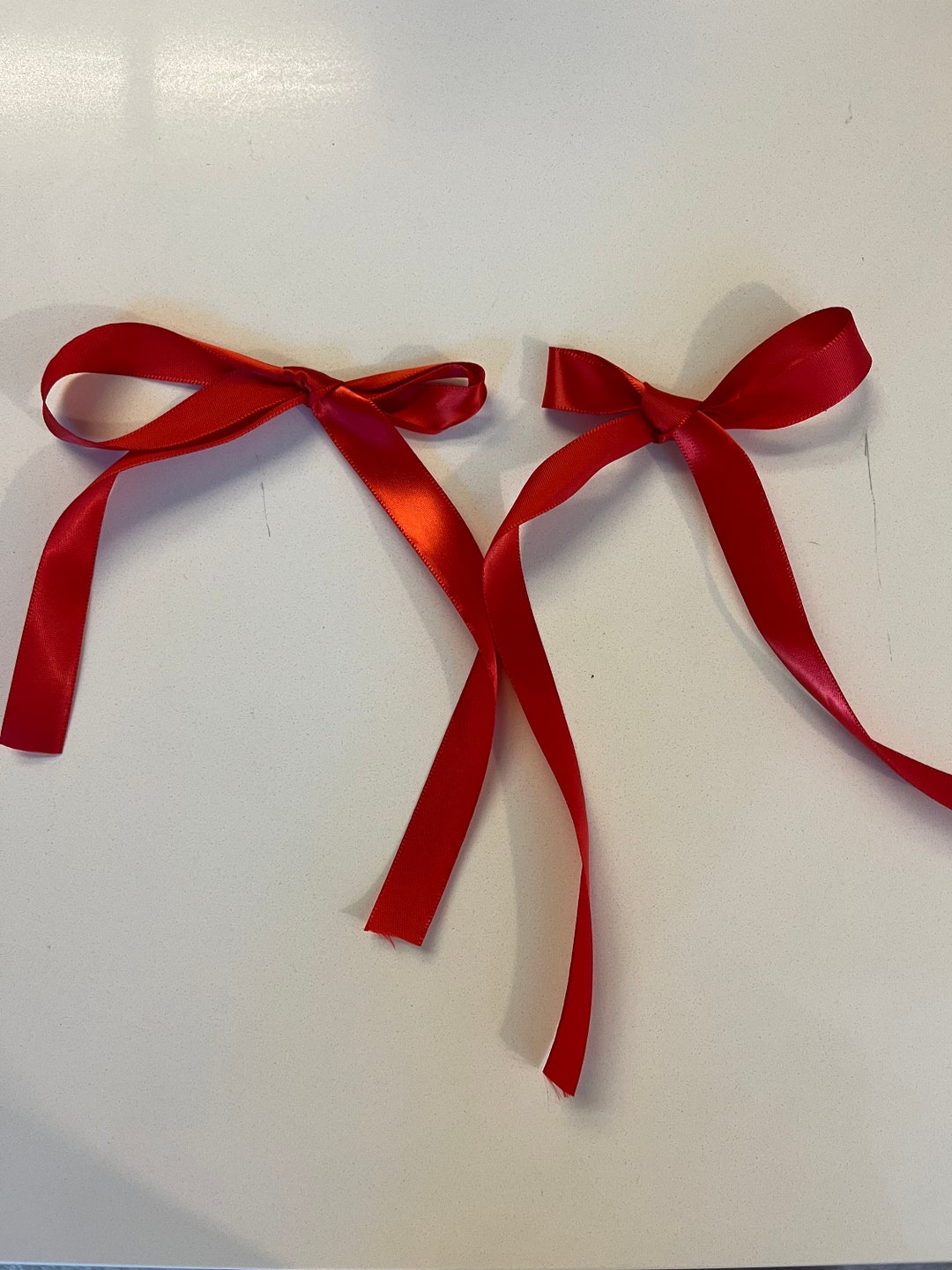 Red Ribbon/bows for Hair 1 Pair Womens Accessories Etsy