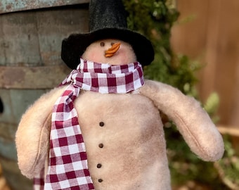 Handmade Plush Snowman