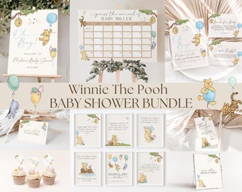Winnie the Pooh Baby Shower Bundle Classic Winnie The Pooh Baby Boy Bundle Baby Sprinkle Invite Vintage Pooh Bear Little Hunny Baby Shower