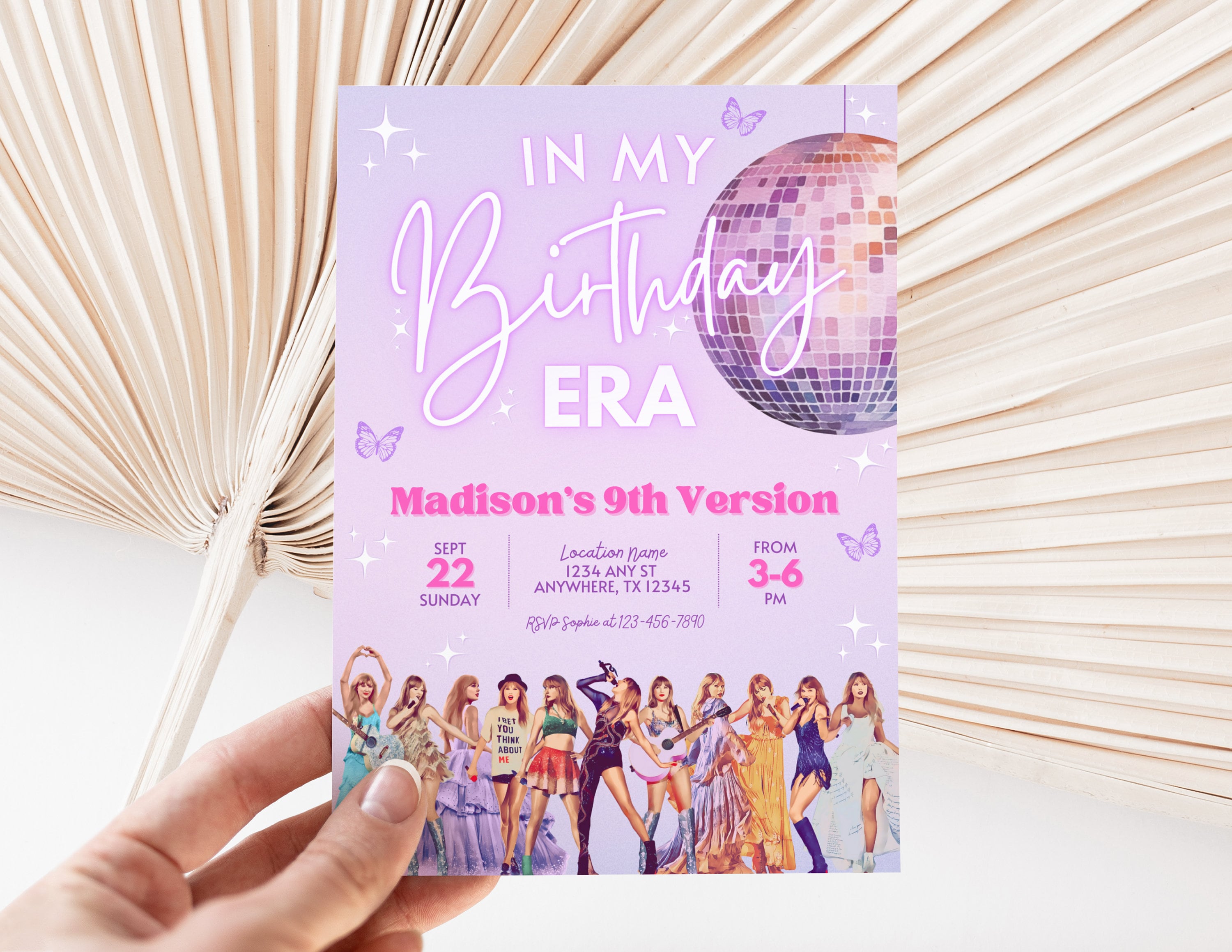 Editable Trendy Taylor Birthday Digital Invite In My Birthday Era Birthday Party Invitation Ts Birthday Era Invite Eras Party Girl Invite