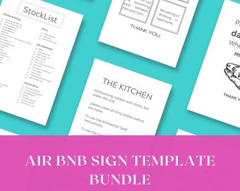 Airbnb Checklist Bundle - Digital Download with Canva Link | Vacation Rental Essentials