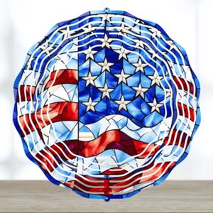 4th of July Wind Spinner PNG - Patriotic Sublimation Design for Instant Digital Download, Festive Decoration, DIY Craft, Independence Day