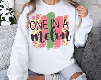 One in a Melon Digital PNG | Neon Graphic for Crafting | Vibrant Art Download | Fun Summer Design & Decor