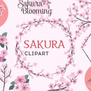 Sakura Kirschblüten Clipart Bundle