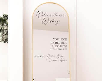 Wedding Selfie Mirror - You Look Incredible - Welcome Mirror - DIY Wedding Mirror - Wedding Sticker for mirror - Welcome to our Wedding sign