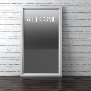 Elegante calcomanía de vinilo de bienvenida para celebraciones de bodas - Letrero de bienvenida - Adhesivo de bienvenida - Calcomanía de bienvenida - Espejo de bienvenida - Letras de bienvenida