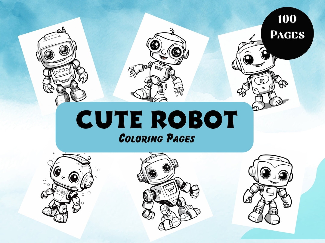 100 Printable Cute Robot for Kids Digital Download Robot - Etsy