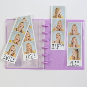 PURPLE COVER - Create Your Own Discbound Photo Album For 2x6 Photo Booth Photos, 3x4 Pictures, 4x6 Prints - Mix And Combine!