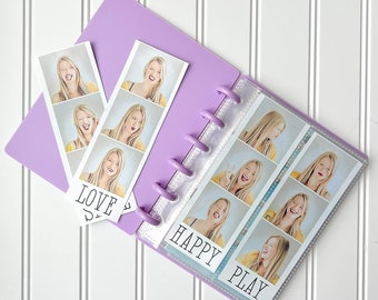 Create Your Own Discbound Photo Album For 2x6 Photo Booth Photos, 3x4 Pictures, 4x6 Prints - Mix And Combine!- PURPLE COVER