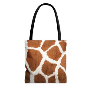 Giraffe print tote bag clearance
