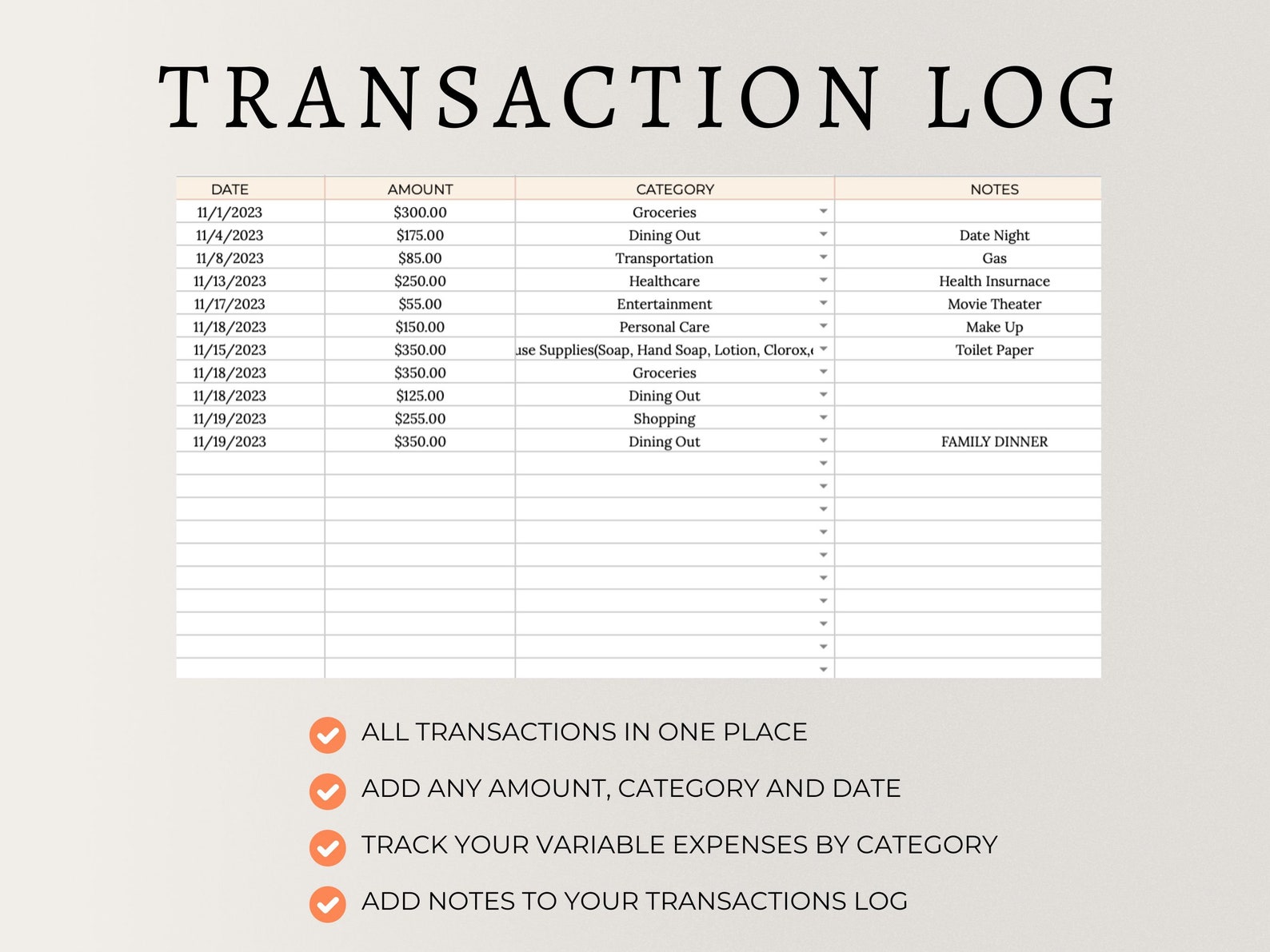 PLR Monthly Budget Spreadsheet, Monthly Budget for Google Sheets ...