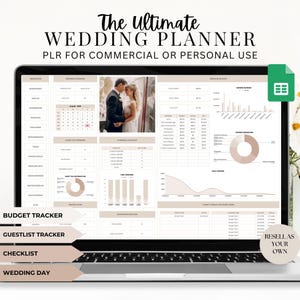 PLR Hochzeitsplanung, Budget Tracker, Event Organizer, Planungstabelle, Hochzeitsbudget, Hochzeitskosten, kommerzielle Nutzung