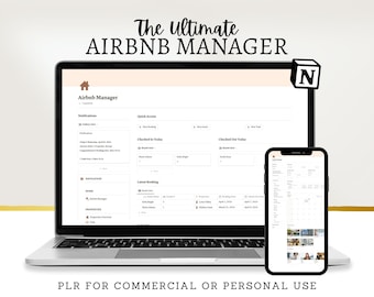 Airbnb Manager Notion Template: Vacation Rental Tracker (PLR)