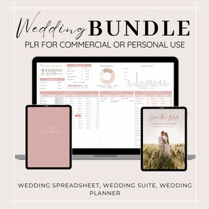 PLR Hochzeit Bundle, Einladungspaket, Hochzeitsbudget Tabelle, Planungsset, Hochzeitspapeterie, Hochzeitsplaner, Hochzeitsplanung Bundle