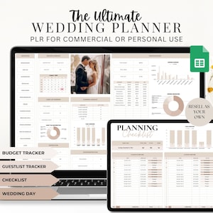PLR Hochzeitsplanung, Budget Tracker, Event Organizer, Planungstabelle, Hochzeitsbudget, Hochzeitskosten, kommerzielle Nutzung