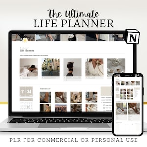 Notion Life Planner Template: Ultimate All-in-One (PLR Commercial Rights)