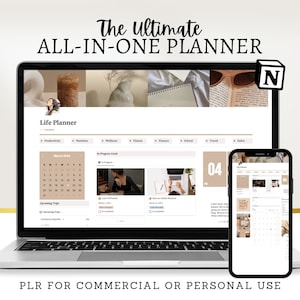 Ultimate Life Planner Notion Template: All-in-One Digital Planner (PLR)