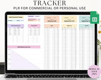 PLR Debt Snowball Tracker Spreadsheet: Debt Payoff Calculator (Commercial Rights)