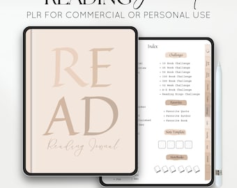 Digital Reading Journal: PLR Planner for Goodnotes, iPad (PDF Download)