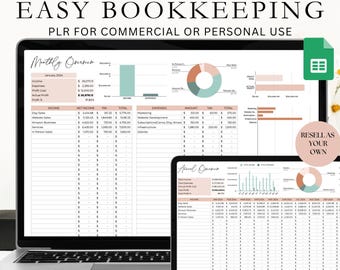 Hoja de cálculo de contabilidad PLR: Plantilla de contabilidad para pequeñas empresas (Hojas de cálculo de Google)