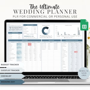 PLR Hochzeitsplanung, Budget Tracker, Event Organizer, Planungstabelle, Hochzeitsbudget, Hochzeitskosten, kommerzielle Nutzung