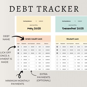 PLR Debt Snowball Spreadsheet, Debt Payoff Tracker, Debt Snowball Calculator, Debt Payoff Spreadsheet, Debt Free Planner, Commercial Rights image 6