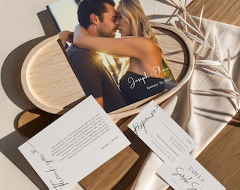 Minimalist Wedding Invitation Suite: Canva Template (Digital Download, Commercial Rights)