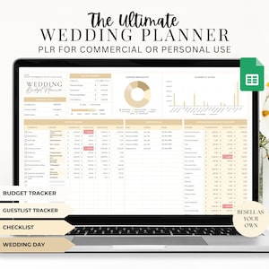 PLR Hochzeitsplanung, Budget Tracker, Event Organizer, Planungstabelle, Hochzeitsbudget, Hochzeitskosten, kommerzielle Nutzung