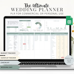 PLR Hochzeitsplanung, Budget Tracker, Event Organizer, Planungstabelle, Hochzeitsbudget, Hochzeitskosten, kommerzielle Nutzung
