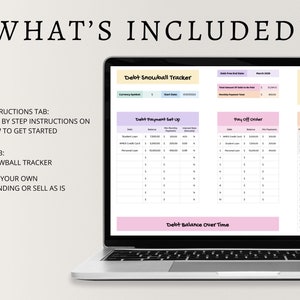 PLR Debt Snowball Spreadsheet, Debt Payoff Tracker, Debt Snowball Calculator, Debt Payoff Spreadsheet, Debt Free Planner, Commercial Rights image 2