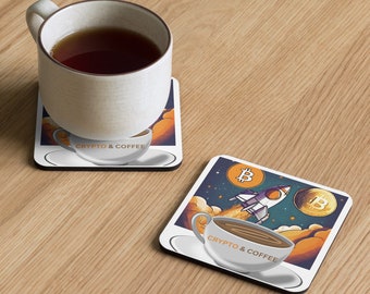 Tea Coaster Cork-back coaster For Mugs Crypto & Coffee Coaster