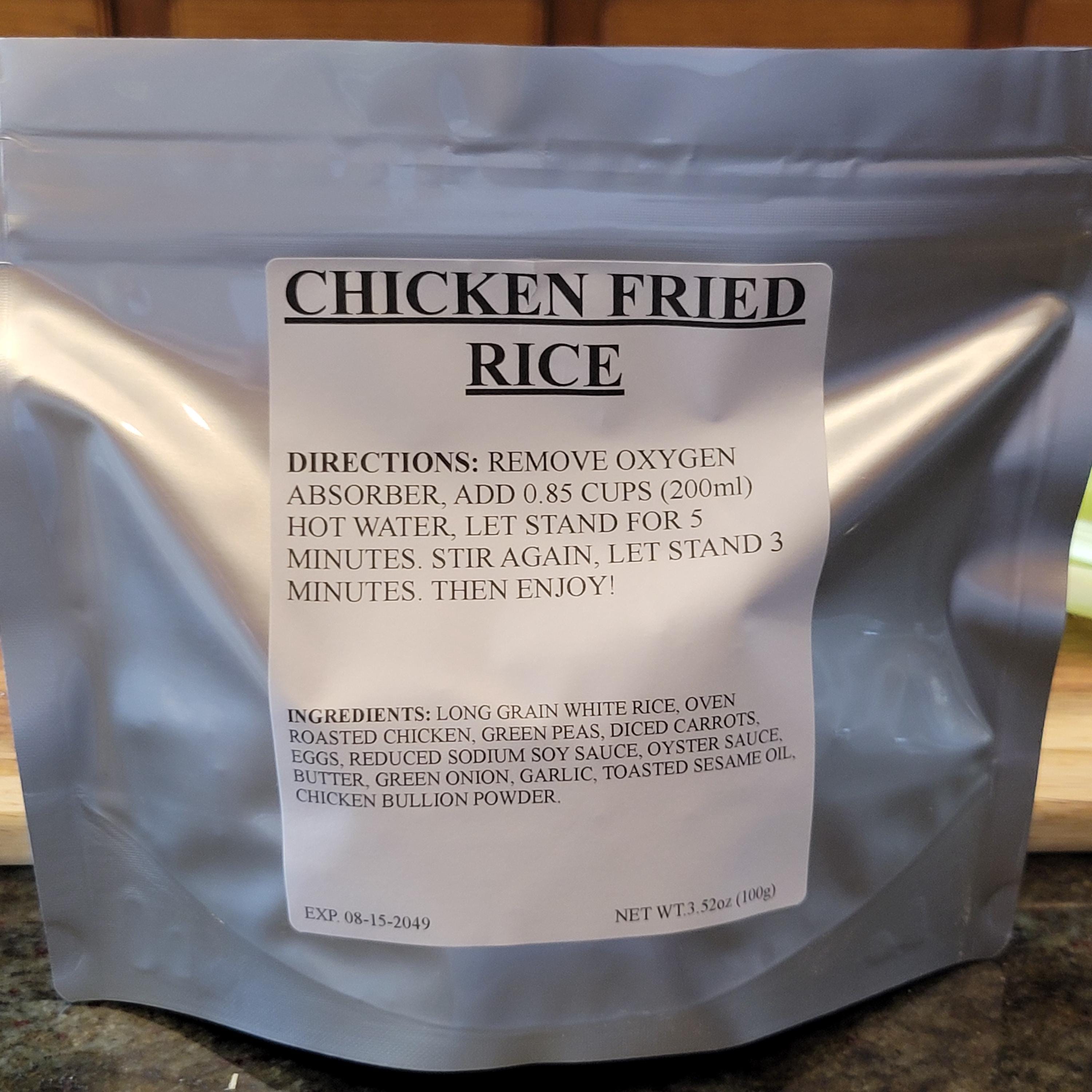 Freeze-dried Chicken Fried Rice - Gourmet Camping Food, Emergency ...