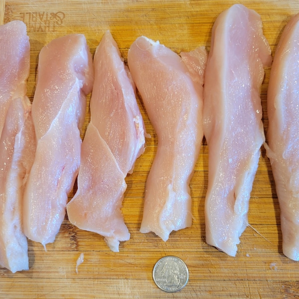 Freeze-Dried Chicken Breast Strips, Boneless Skinless, Premium, Raw,  A Versatile Protein for Your Culinary Creations