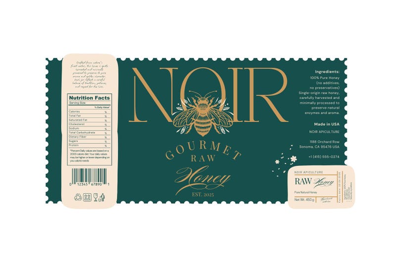 Honey Jar Label Template | Editable Canva Design - Etsy
