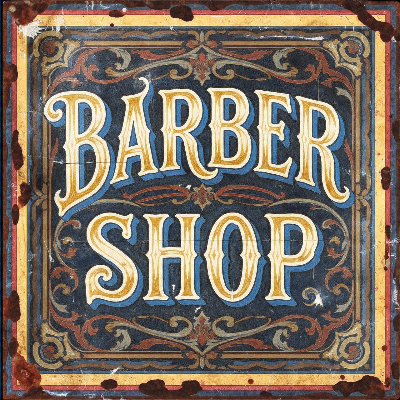 Antique Hand-painted Barber Signs – Set of 5 - Etsy