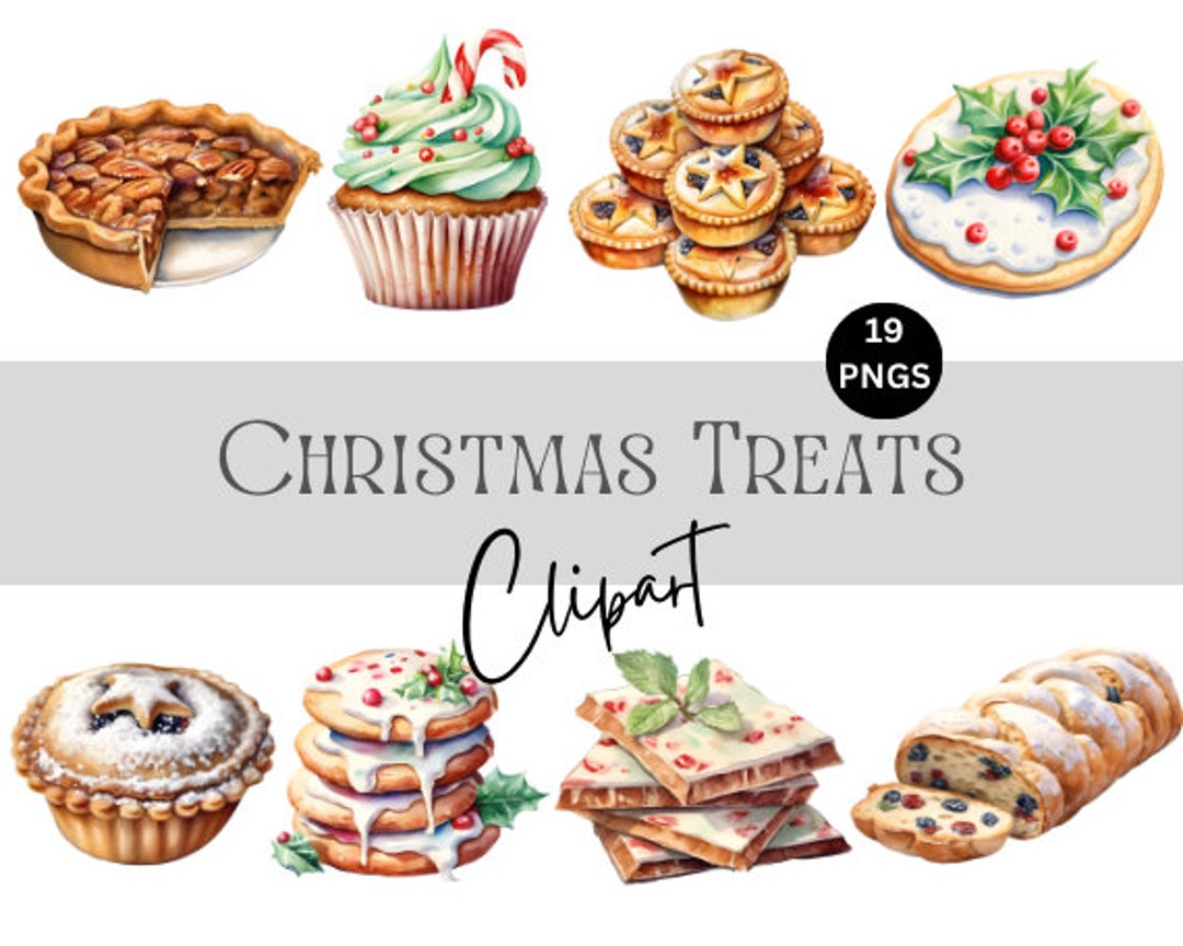 Christmas Treats Clipart BUNDLE PNG High Resolution - Etsy