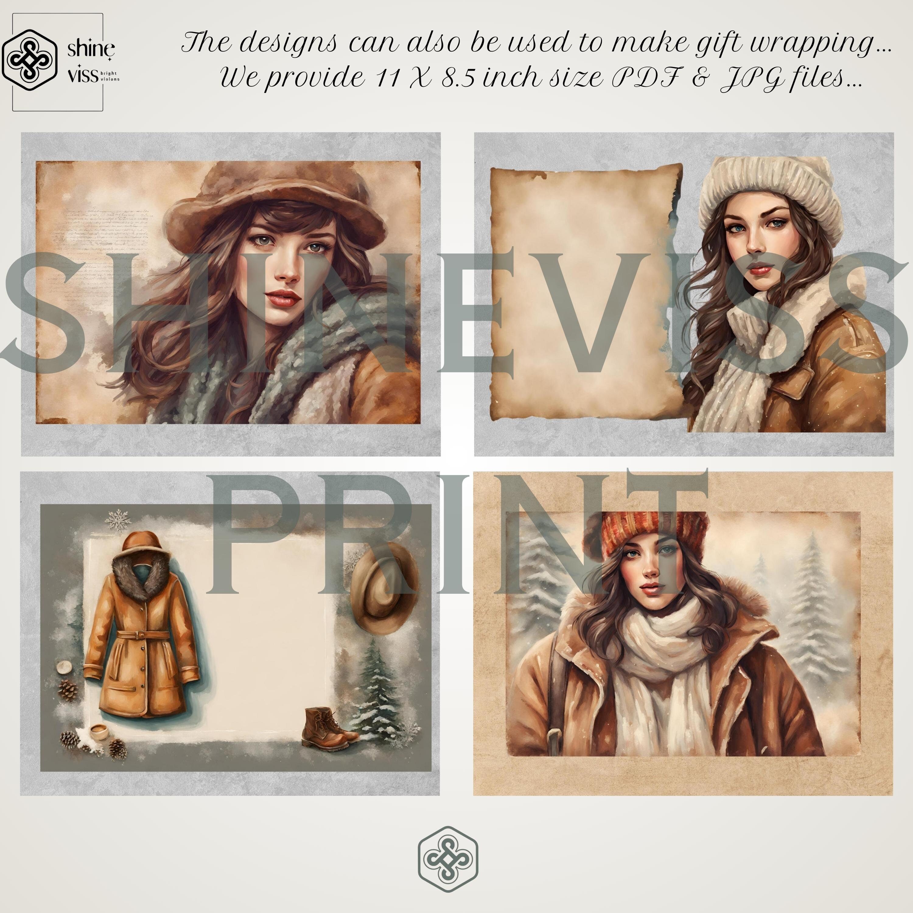 VINTAGE Winter Street FASHION Style Junk JOURNAL Kit