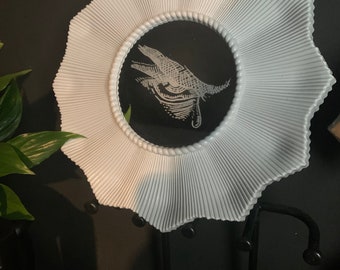 fallen angel eye engraved mirror