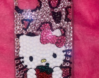 Etui na telefon Strawberry Kitty Bling – diamentowe etui na telefon – NOWE ETUI NA iPhone'a 17