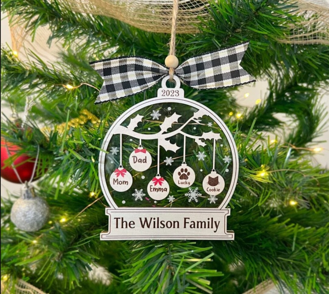 Family Tree Custom Christmas Tree Ornament Family Ornament Etsy