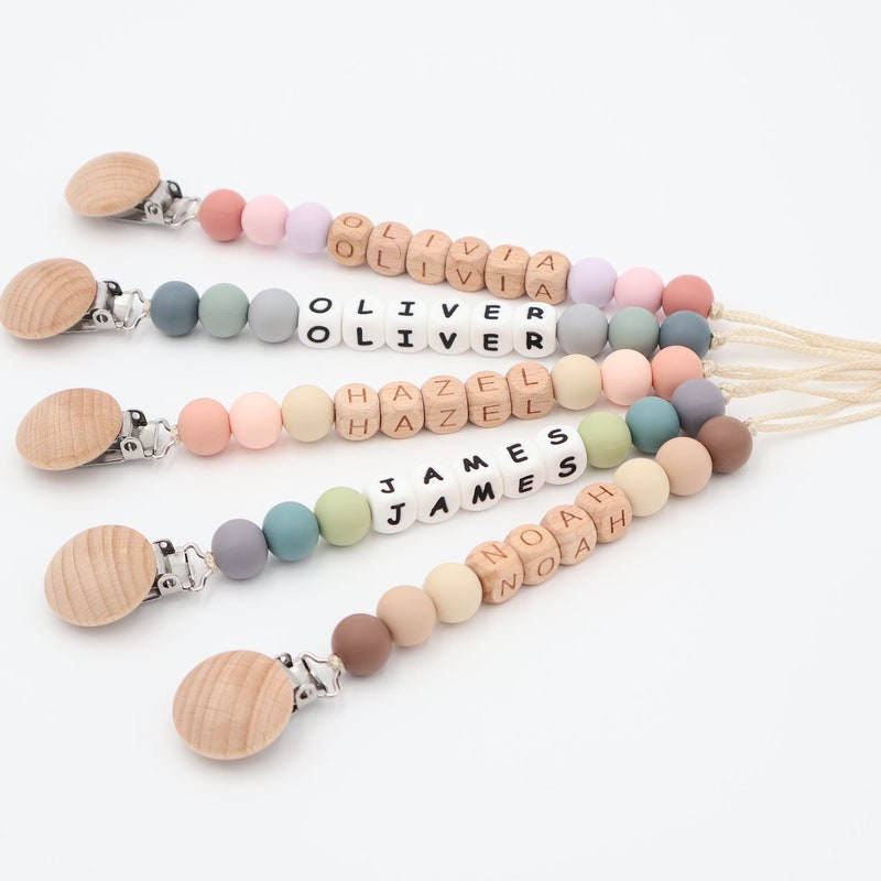 Beaded Custom Pacifier Clip - Etsy