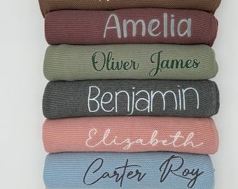 Custom Baby Name Blanket, Personalized Baby Blanket, Gift for Baby, Baby Shower Gift, Embroidered name Blanket, Newborn Blanket