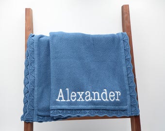 Personalized Baby Blanket, Baby Shower Gift, Embroidered name Blanket, Custom Baby Name Blanket, Newborn Blanket, Handmade Keep Sake